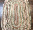 Braided American Oval Rug 3x5, Multicolor, Hand Braided