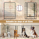12 Panels Heavy-Duty Metal Playpen with Door, 39.37' H Dog Fence Pet Exercise Pen for Outdoor, Indoor