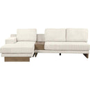 114" L-shaped Sofa Sectional Sofa with Two USB Ports and Two Power Sockets, a Storage Drawer and a Reversible Chaise Lounge for Living Room, Beige