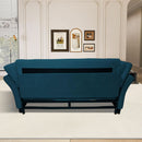 Blue Queen Size Three In One Convertible Sleeper Sofa