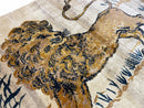 3.5 X 4 Handmade Hand-Knotted New Vintage Rug Quality Wool Lion Organic Dyes