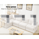 [NEW ARRIVED] [VIDEO PROVIDED]   Modular Sectional Sofa Set,Convertible L Shaped Couch ,5 Seat,Reversible Sectional Sofa Couch,Upholstered,Corner Sofa,Rolled Arms,Soft Linen Fabric,  Beige