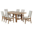 Middleton 7-piece Extension Leaf Dining Set Brown and Beige