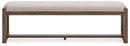 Cabalynn - Large Uph Dining Room Bench - Oatmeal / Light Brown