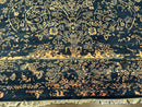 Area Rug 8x10 High Quality Handmade Oriental Carpet, Modern Contemporary Rug, Rug for Living Room, Wool Rug, Blue and Gold, Pakistani Rug