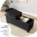 Black Forty ThreeInch Premium Multifunctional Storage Ottoman Bench