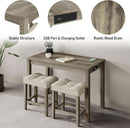 Sophisticated Walnut Finish Counter Height Bar Table