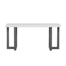 U_STYLE Geometric Design Console Table with Solid Pine Legs,Suitable for Entryway, Hallway, Living Room, Bedroom