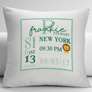 Flash Sale - Baby Birth Stats Personalized Decorative Cushion Cover