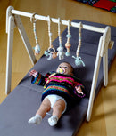 Montessori Baby Gym & Hanging Toys Set | Wooden Play Gym for Babies
