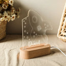Personalized rainbow usb night light bedroom baby kids lamp