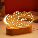 Personalized rainbow usb night light bedroom baby kids lamp