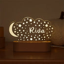 Personalized rainbow usb night light bedroom baby kids lamp