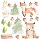 Baby Woodland Animals, Woodland Creatures - Fabric Nursery Wall Art Decals