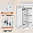 Medicine Cabinet With Mirror Door And Adjustable Shelves, Wall-Mounted Bathroom Storage Cabinet - White
