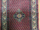 2.5' X 4' Vintage Handmade Indian Amritsar Wool Rug Paisley Design Red