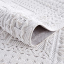 Ivory Alya 3D Medallion Fringe @Area Rug - Clearance