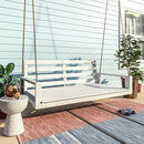 Amish Casual Waterford Hanging Bed Swing for Porch, 4 Ft White