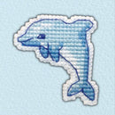 Badge-dolphin 1096 Plastic Canvas Counted Cross Stitch Kit