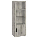 Burke 4-shelf Engineered Wood Media Tower Grey Driftwood