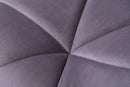 Breni Velvet Diamond Tufted Swivel Adjustable Height Bar Stool Set Of 2 Gray