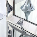 22 Inch By 47 Inch Large Wall Mirror With Angled Beveled Edge And Stainless Steel Frame