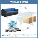 Outdoor Three-Seat Wicker Sofa with Deep Cushions and Pillows