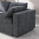 Modular Sectional Sofa, Convertible L Shaped Sofa Couch, Modular Sectionals with Ottomans, 6 Seat Sofa Couch with Reversible Chaise for Living Room. Chenille Grey