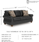 Queen Sofa Sleeper Anthracite Black Memory Foam Ultra