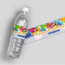 Balloon Birthday Water Bottle Labels