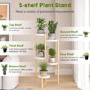 Bamboo 5-Tier Plant Stand Indoor Outdoor