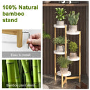Bamboo 5-Tier Plant Stand Indoor Outdoor
