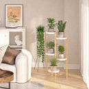 Bamboo 5-Tier Plant Stand Indoor Outdoor