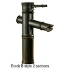 DecorBites™ Brass Basin Mixer Tap: Waterfall Faucet in Antique Bronze Black Finish