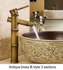 DecorBites™ Brass Basin Mixer Tap: Waterfall Faucet in Antique Bronze Black Finish