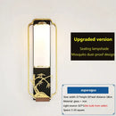 Bamboo motif gold iron glass wall lamp for bedroom or living room