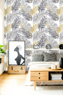 Elegant Banana Leaves Wallpaper Vogue
