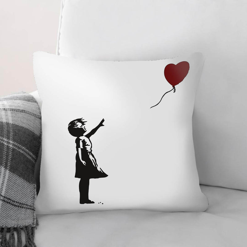 Banksy Balloon Heart Girl Cushion