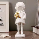Banksy deep diver sculpture black & white resin statue living room decor