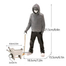 Banksy dog walker black & white resin statue living room street art