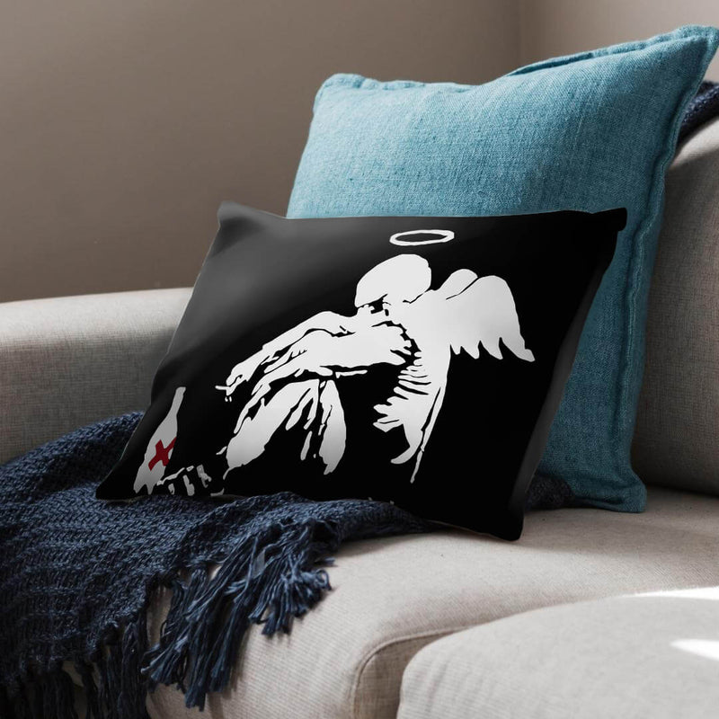 Banksy Fallen Angel Cushion