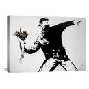 Banksy Flower Thrower Canvas