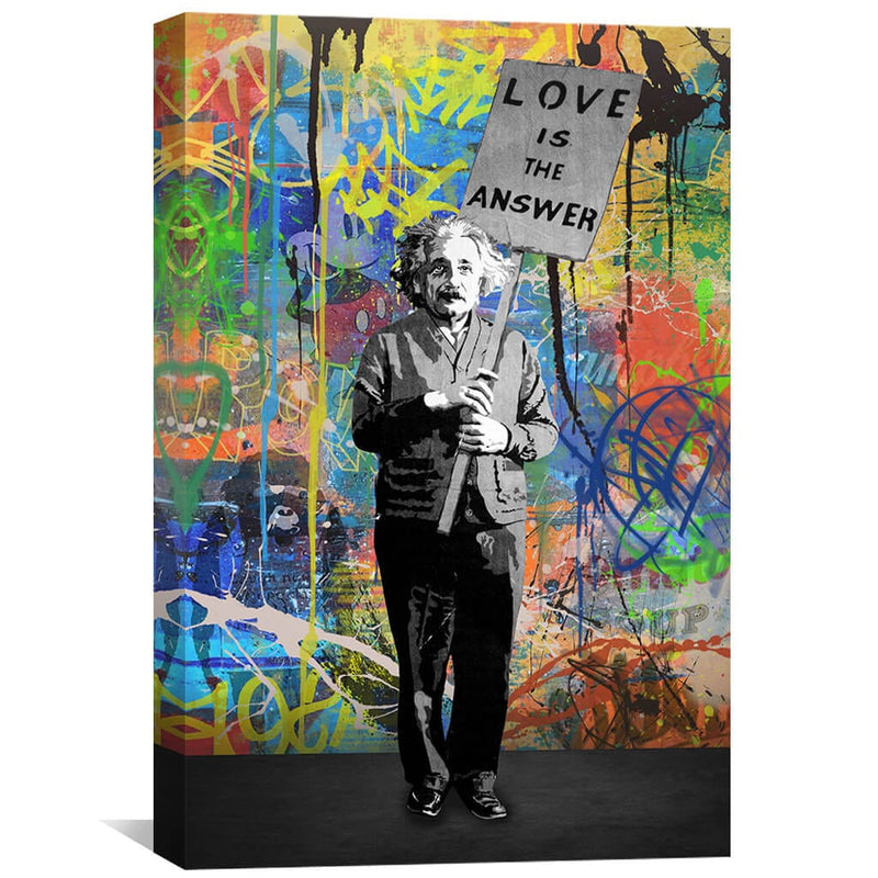 Banksy Graffiti Einstein Canvas