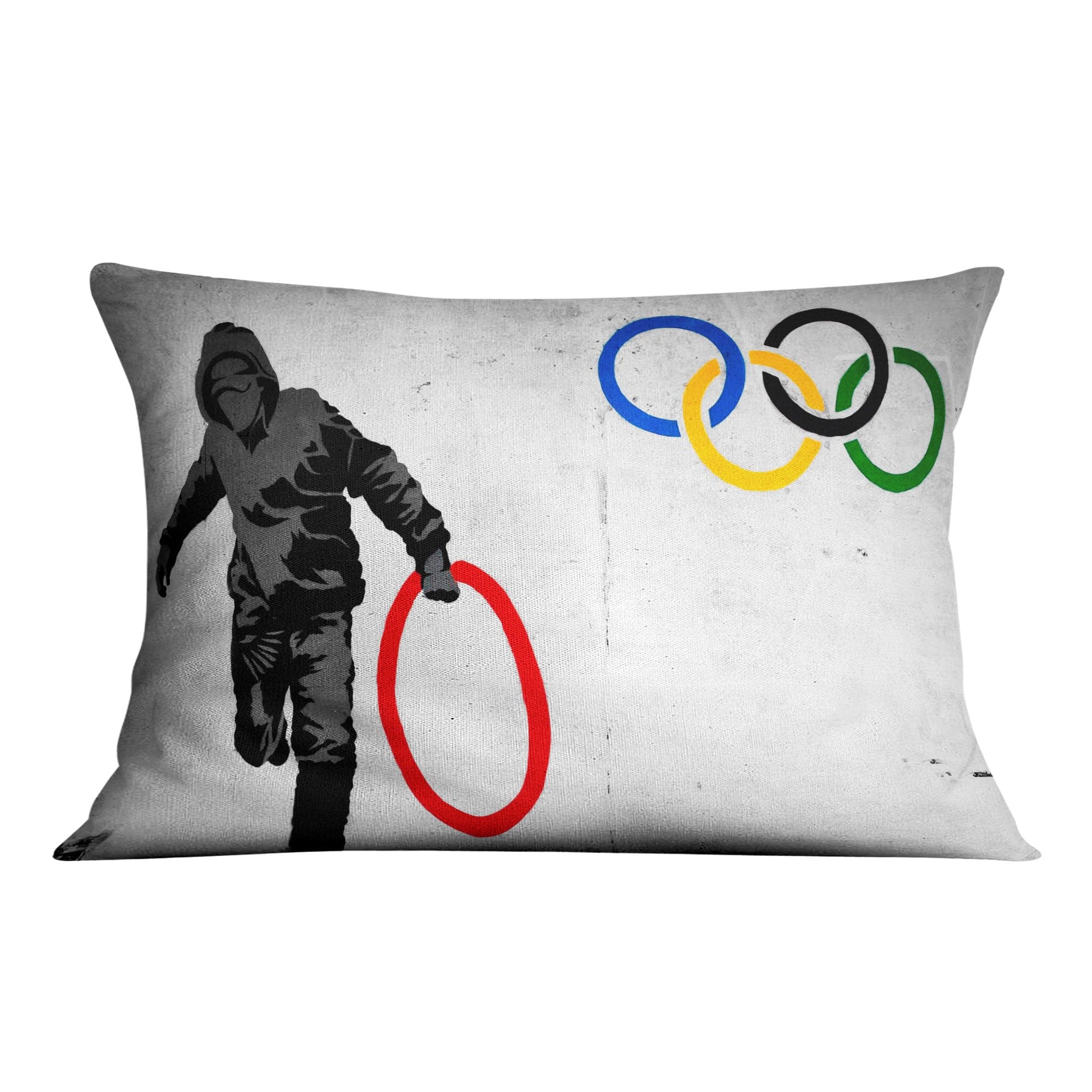 Banksy Olympic Rings Looter Cushion