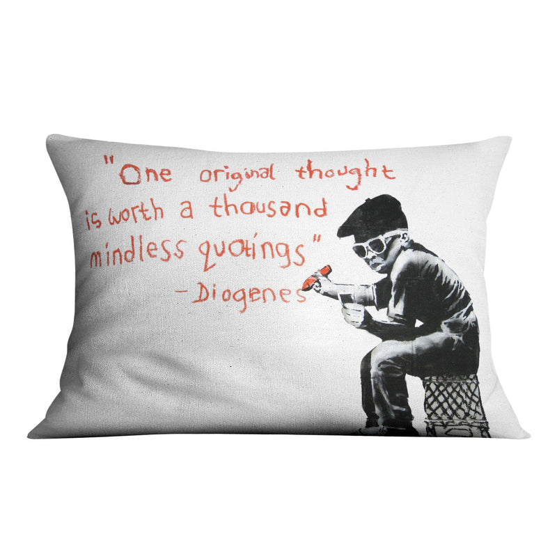 Banksy One Original Thought Cushion