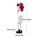 Banksy sculpture collection black & white figurines living room decor
