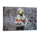 Banksy Smiley Riot Cop Canvas