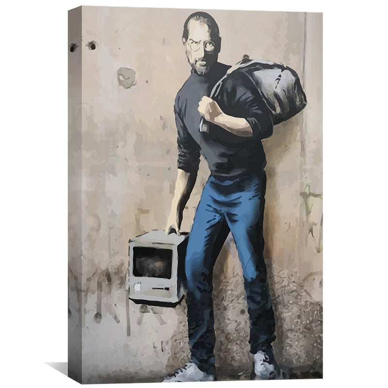 Banksy Steve Jobs Canvas