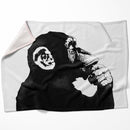 Banksy The Thinker Monkey Blanket
