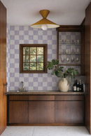 Checkers Wallpaper, lavender